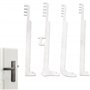 Kit de réglage de verrouillage, jeu sélection verrouillage peigne dents métalliques en 4 pièces, outil cueillette portable réuti