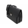 Maleta Porte-Pocuments en éco-cuir pour ordinateur portable avec bandoulière MA32 Noir