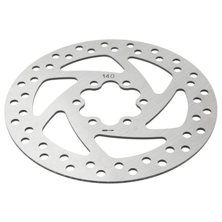 Disque de Frein 140mm 6 Trous Scooter électrique Disque de Frein Dissipation Thermique en Acier Inoxydable avec Vis pour Remplac