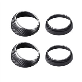 SFUO 4 pièces de la climatisation de la climatisation de l'évent Décoration de la voiture de carbone Véritable Carbon Fibre garn