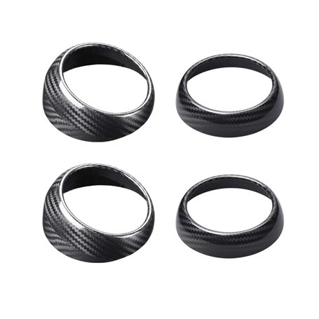 SFUO 4 pièces de la climatisation de la climatisation de l'évent Décoration de la voiture de carbone Véritable Carbon Fibre garn
