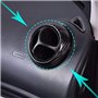 SFUO 4 pièces de la climatisation de la climatisation de l'évent Décoration de la voiture de carbone Véritable Carbon Fibre garn