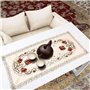 Chemin De Table Brodé, Fleur Florale Rouge Napperons Creux Nappe Cutwork Exquis Dentelle Tissu Décoration Pour Fête Cuisine Mais