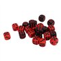 6 Pouce en Plastique Noir et Rouge étanche Jeu de Dés de Jeu de Table Carré Dés avec 2 Sacs de