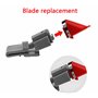 Éplucheur de Pommes de Terre Électrique, Éplucheur de Fruits et Légumes Automatique avec 6 Lames de Rechange, Adaptateur 6V Incl