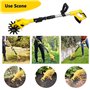 Naturalpowev Rotavateur électrique, motoculteur de Jardin avec Batterie au Lithium Rechargeable, Tige télescopique en Alliage d'