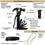 Kit de Premiers Soins – Kit de Premiers Secours - 16 Outils Multifonctions et Plus de 60 pièces de Premiers Soins – Très Complet