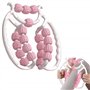 Rouleau de jambe 1PC, rouleaux de massage à 20 roues pour les jambes, rouleau de cellulite en plastique, rouleau de masseur de c