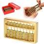 Boulier en Laiton Chinois de Style Vintage, Texture Claire et Lignes fluides Mini boulier en Laiton Durable pour Une Utilisation