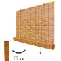 LJDJRHXH Rideau Bambou Naturel Store Enrouleur Bambou Extérieur Intérieur