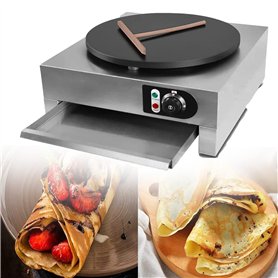 LMYYDES Crêpière Commerciale 3KW Crêpière électrique 50-300 ℃ Crêpière avec Plaque chauffante de 15