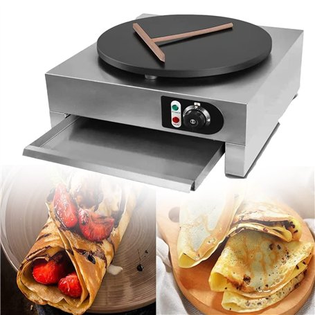 LMYYDES Crêpière Commerciale 3KW Crêpière électrique 50-300 ℃ Crêpière avec Plaque chauffante de 15