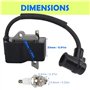 MEXWLOP Bobine d'allumage de rechange for Sti-hl FS75 FS80 FS85 FC85 HT70 HT75 HL75 HL75K HS75 HS80 HS85 KM85 Taille-haie Taille