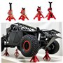 PSFDEWT RC Car Support de Voiture Hauteur réglable Mini Le Support de Simulation modèle Cadre réparation Voiture 1pair 3 Tonne R