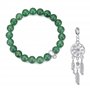 Philip Jones Bracelet à breloques en pierres précieuses d'aventurine verte Dream Catcher