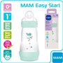 MAM Lot de 3 biberons anti-coliques de 160 ml et 260 ml avec tétine taille 1 dès la naissance