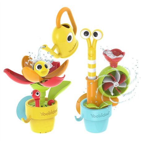 40218 - YOOKIDOO Jardin Éphémère – Jouet Bain bébé sur Le thème du Jardin- Jeu Bain et Douche - Arrosoir