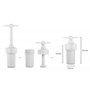 Tredoni Vis Presse-Ail 3x6cm - Hachoir Broyeur d'Ail en Plastique