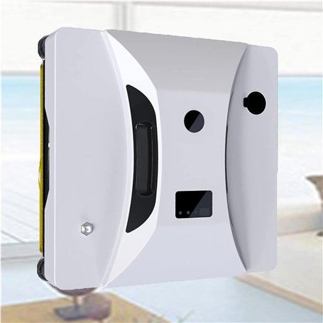 RayGenius Robot Nettoyeur De Vitres Lave-Vitres éLectrique RéServoir d'eau 40ml Auto Spray Smart Glasses Cleaning Wiper Remote C