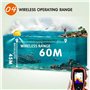 QHMCD-VRJXJD Sonar sans fil Rechargeable pour la pêche, sondeur à écho de profondeur d'eau de 45M, détecteur de poisson Portable