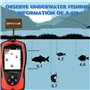 QHMCD-VRJXJD Sonar sans fil Rechargeable pour la pêche, sondeur à écho de profondeur d'eau de 45M, détecteur de poisson Portable