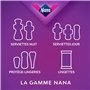 Nana Serviette ultra Goodnight Extra Large - Ensemble de 9 serviettes de table déco - Art imprimé mural - Salle à manger - Class