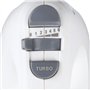 EMERIO HM-124178 Batteur électrique avec 6 vitesses 250 W et bouton turbo Fouet extra long + crochet pétrisseur en acier inoxyda