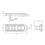 Interrupteur Inclinable électrique SK-04-2 Actionneur Commande Manuelle Lit électrique Télécommande sans Fil Régulateur de Levag