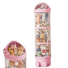 CAKEEYUM Tube de Stockage d'animaux en Peluche 51x11 Pouces Rangement de Jouets Pet Transparent Zoo Animal en Peluche Rangement