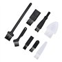 Brosse de nettoyage de rasoir, ensemble de brosse de nettoyage de rasoir portable ferme cheveux doux ergonomique stable 8 pièces