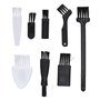 Brosse de nettoyage de rasoir, ensemble de brosse de nettoyage de rasoir portable ferme cheveux doux ergonomique stable 8 pièces