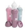 Biberons doubles anti-coliques Herobility – 12 fl oz/340ml – Lot de 4 – Biberons multicolores – Weiß