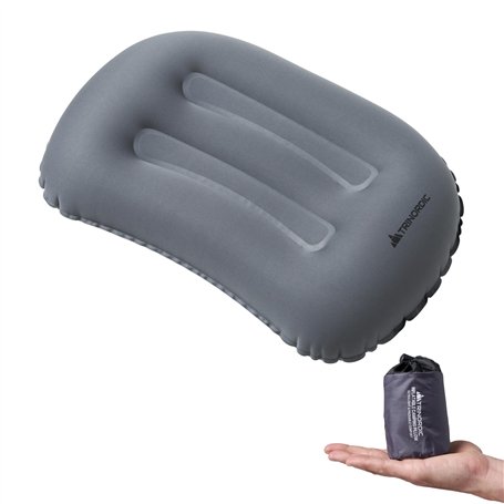 Trinordic Oreiller Gonflable Ultraléger pour Le Camping – Housse Extra Douce et Vanne Réglable – Oreiller de Voyage Confortable