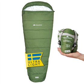 Sac de Couchage Estival Léger Trinordic – avec Fermeture Éclair Anti-Blocage – Sac de Couchage Adulte