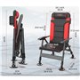 SOBOLON Chaise de pêche Chaise de pêche siège Portable inclinable Multifonctionnel avec Oreiller et Jambes relevables Camping Ch