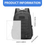 Pesoncarl Sac à Dos Tactique, 21x13x10 Sac à Dos étanche Grand capacité léger et Confortable avec des poignées épaissies pour la