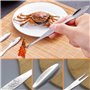 EQLEF Pics de fourchettes de Fruits de mer, Outils de cueillette de Crabe et de Homard en Acier Inoxydable Pack de 6