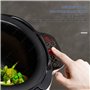 Robot Culinaire Automatique - Wok Électrique 360° Rotatif avec Technologie Induction Triple, 3 Puissances Réglables, Design Anti