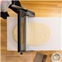 Machine à Pizza Manuelle De 30 Cm, Laminoir Manuel En Acier Inoxydable, Laminoir Manuel Compact, éPaisseur RéGlable, Pour PâTe F