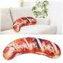 Raguso Oreiller en Peluche de Nourriture de Simulation, Oreiller de Coussin de Nourriture de support arrière drôle pour Le lit d