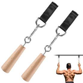 Tirez les poignées 1 paire en bois de hêtre en bois non glipt up up hands grips avant bras d'entraînement Bar polyvalent pour le