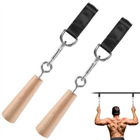 Tirez les poignées 1 paire en bois de hêtre en bois non glipt up up hands grips avant bras d'entraînement Bar polyvalent pour le