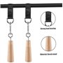 Tirez les poignées 1 paire en bois de hêtre en bois non glipt up up hands grips avant bras d'entraînement Bar polyvalent pour le