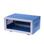 Boîte de jonction bleue rectangulaire en métal Boîtier électronique DIY Boîte de prévention Boîtier d'alimentation Résistant à l