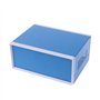 Boîte de jonction bleue rectangulaire en métal Boîtier électronique DIY Boîte de prévention Boîtier d'alimentation Résistant à l