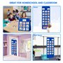 Qivine 2 in 1 Calendrier Visuel pour Enfants, Pliable Tableau Routine avec 70 Cartes et 72 Autocollants, Suspendu Comportement R