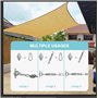 M6 Kit de Fixation pour Voile D'ombrage, Acier Inoxydable Soleil Voile D'ombrage Kit de Fixation pour Triangle et Carré, Rectang