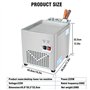 Machine à Glace Roulée Frite Sorbetière Professionnelle en Acier Inoxydable avec 2 Raclettes pour la Fabrication de