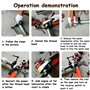 Fileteuse électrique pour tubes, machine à fileter portative robuste avec 6 matrices et boîte à outils, kit de filetage à clique