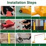 ZHPPED Support De Filet De Badminton, Filet De Badminton Autoportant Et Support, Poteaux De Volley-Ball Intérieur Et Extérieur a